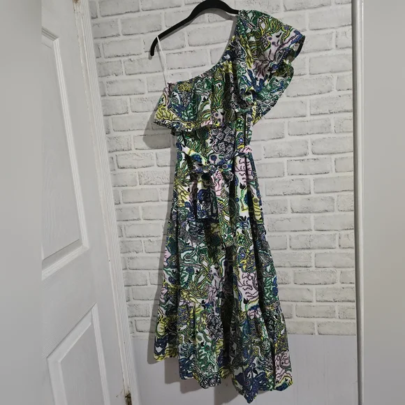 NEW A.L.C. Janelle One Shoulder Midi Dress size XS - Picture 4 of 10